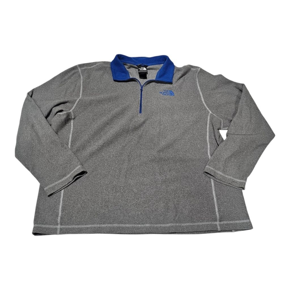 The North Face Blue and Gray Quarter Zip Fleece‎ Pullover XL